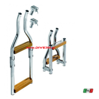 Trem - Σκάλα Ανταλλακτική Inox για Πλατφόρμα με 2 Σκαλοπάτια Τeak