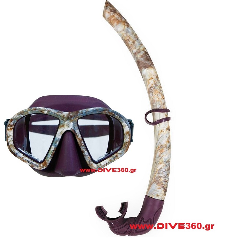Dive360 - Σέτ Μάσκα Αναπνευστήρας Σιλικόνης Camu Tigre