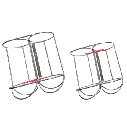 Trem – Μπαλονοθήκες Διπλές Μασίφ Inox Ø13 – Ø15cm