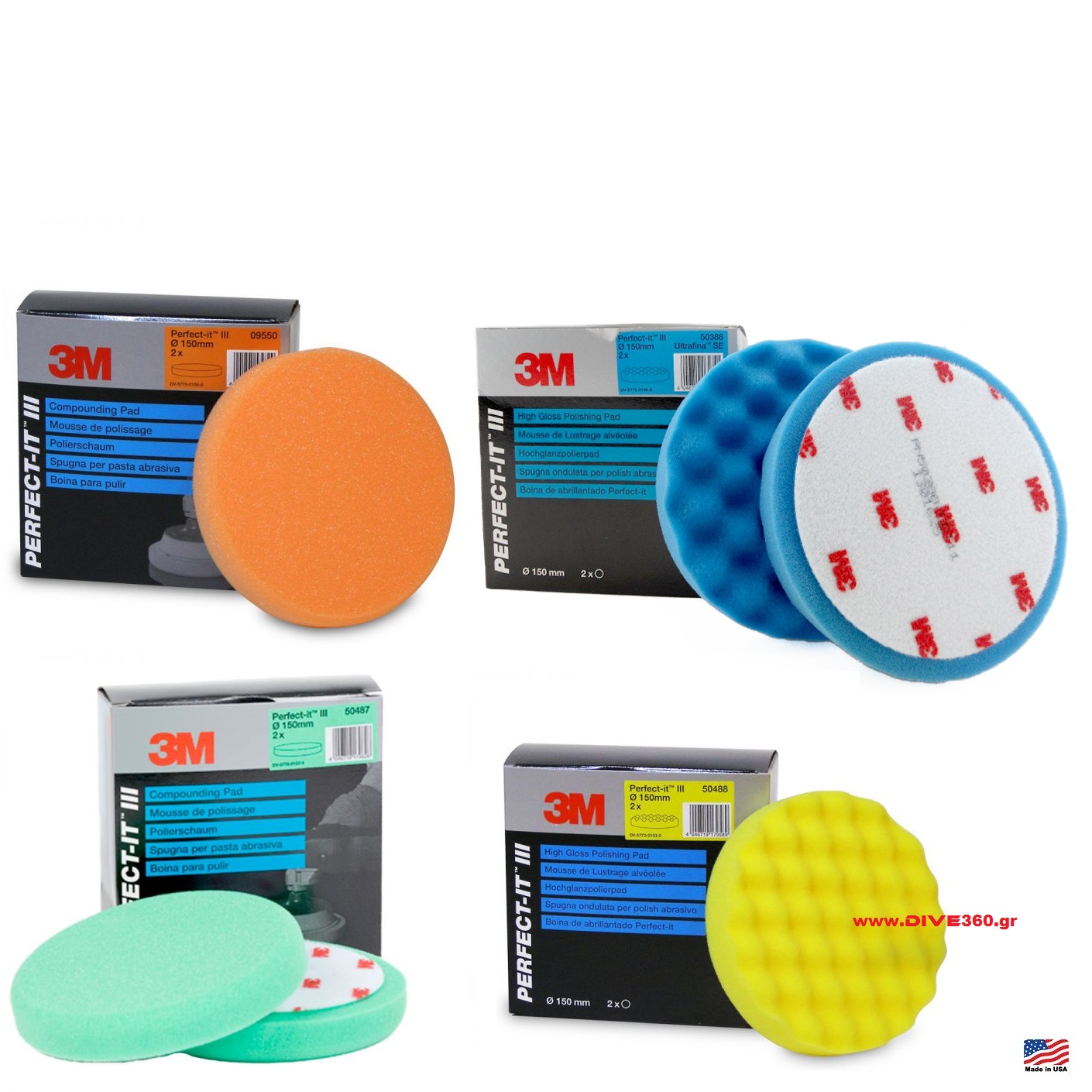 3M - Σφουγγάρια Γυαλίσματος για Δίσκους με Velcro