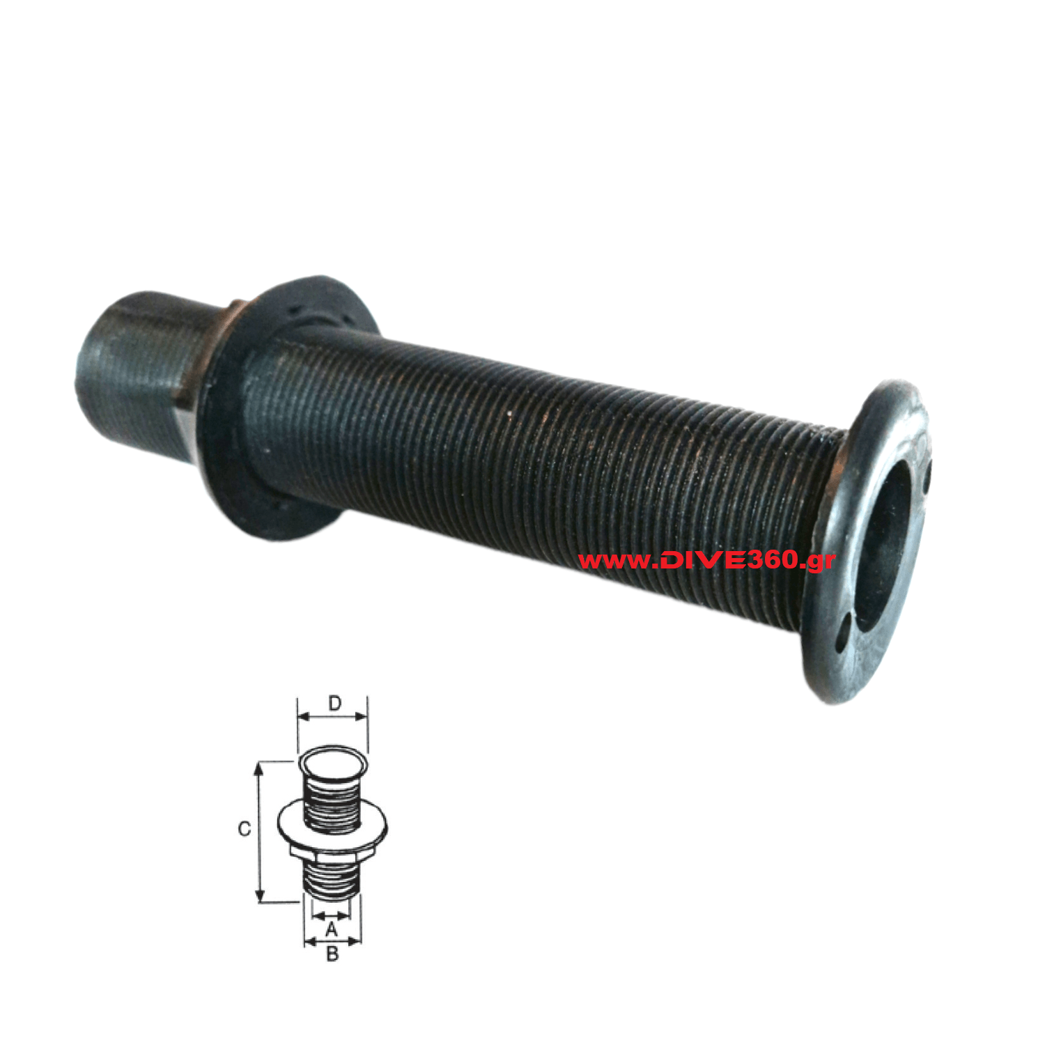 Osculati - Υδροροή Εξαγωγής Πλαστική Ø21mm με Σπείρωμα