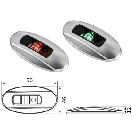 Osculati - Φανάρια Πορείας Πλευρικά NEMOLED Inox (Zεύγος)
