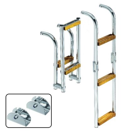 MetalForm – Σκάλα Inox Γυριστή με Iroko Σκαλοπάτια