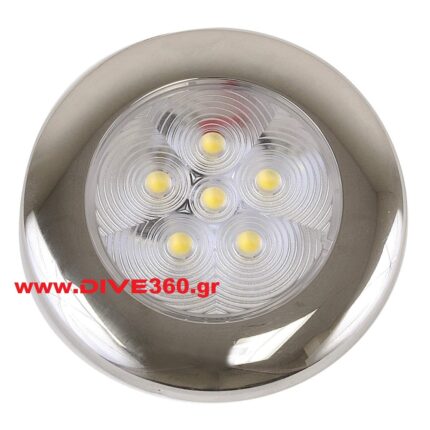 AAA - Πλαφονιέρα Στεγανή IP67 Εξωτερική Inox 6LED Ø7.9cm