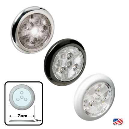 Attwood - Πλαφονιέρα 3LED Στεγανή Εξωτερική/Εσωτερική L6300 USA (3 χρώματα)